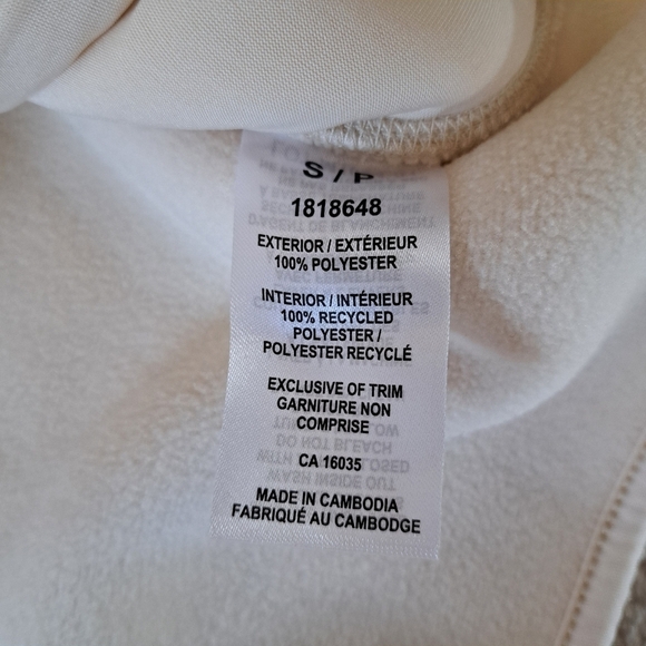 Sierra Designs Full Zip Fleece Women's Small Shepra Zip Jacket Cream NWT Neutral - Picture 6 of 14